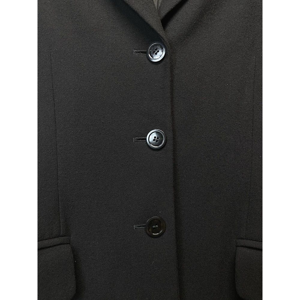 Escada Margaretha Ley Black Wool Blazer Jacket Size 40 US M Single Breasted - Picture 3 of 5